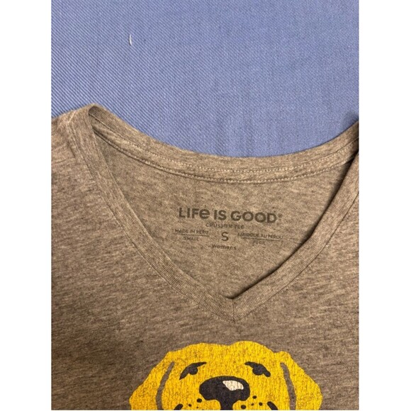 Life is Good Funny Dog Every Breath You Take Spoof T-shirt Women's Size S Gray - Picture 4 of 8
